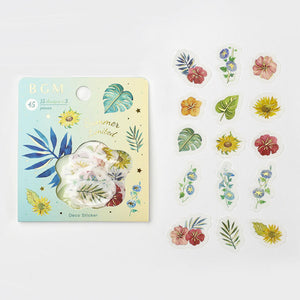Plants Leaves Flowers Washi Flake Stickers BGM Deco Sticker (limited) **