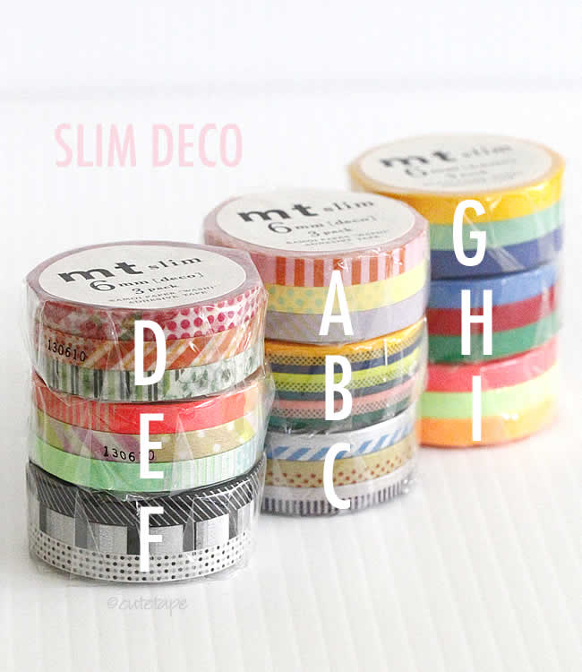MT MASKING TAPE Slim - Set Di 3 Rotoli Adesivi Per Decorazione In Carta Washi, 6 Mm X 7 M, Twist Cord B - 6
