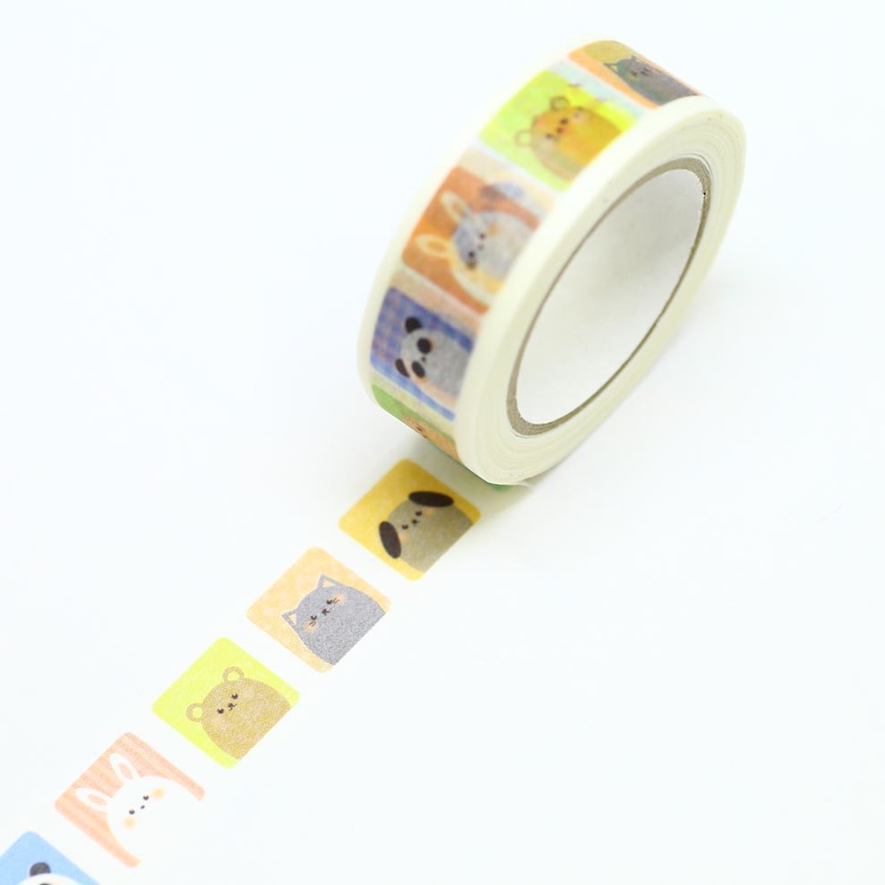 Cute Animal Washi Tape Saien Japanese Panda Rabbit Dog for Card Making