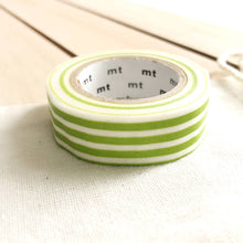 lime green stripe washi tape