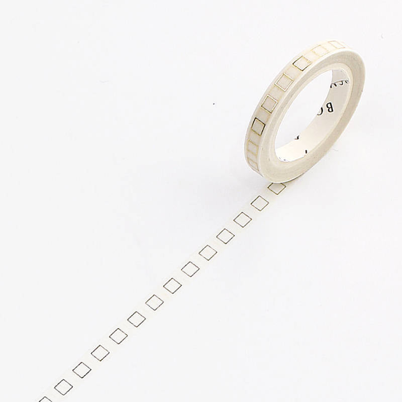 BGM Checkered Gold Washi Tape Checklist Box Thin for journals planners -  Shop cutetape Washi Tape USA
