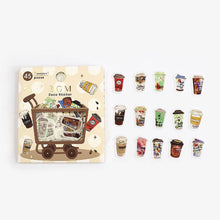 Coffee Washi Flake Stickers Vending Machine BGM Deco Sticker Planner Stickers (Washi Tape Material)**
