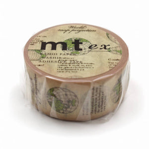 Map Projection MT Washi Tape 20mmx7m - Japanese