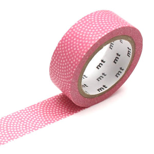 pink fan dots washi tape Samekomon Traditional Japanese Pattern