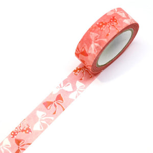 Red Ribbon Pink Washi Tape Saien Japanese Kamiiso Sansyo
