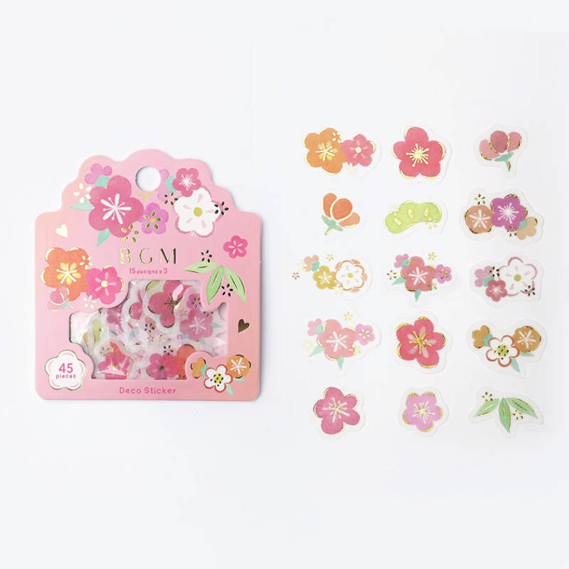 Sakura Washi Flower Sticker Flakes Cherry Blossom Floral BGM Deco ...