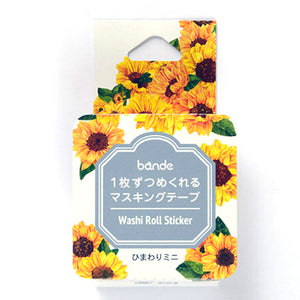Sunflower Bande Washi Roll Sticker Tape Japanese