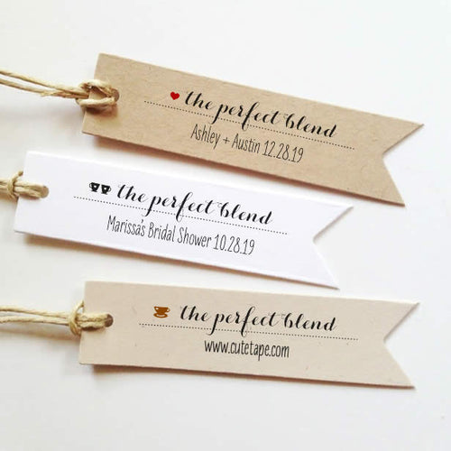 The perfect blend Favor Tags Coffee Favors