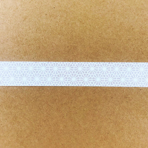 White Kumiko Flower Washi Tape Round Top Yano Design - Japanese