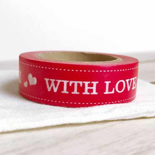 Heart RED With Love Christmas Washi Tape