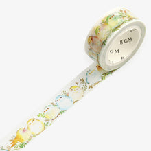 Cute Colorful Birds Washi Tape BGM Masking Tape Gold Foil Accent 15mm x 5m