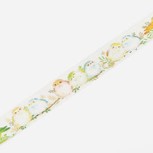 Cute Colorful Birds Washi Tape BGM Masking Tape Gold Foil Accent 15mm x 5m