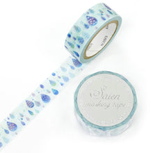 saien blue raindrop washi tape japanese