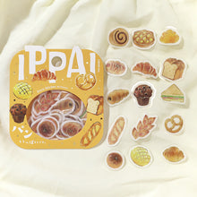 Cute Bread Washi Sticker Flake BGM Gold Foil Accent (Washi Tape Material)