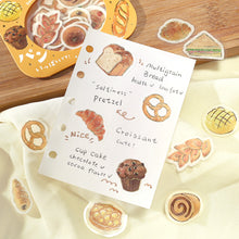 Cute Bread Washi Sticker Flake BGM Gold Foil Accent (Washi Tape Material)
