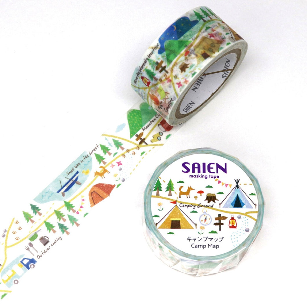 camping washi tape japanese saien