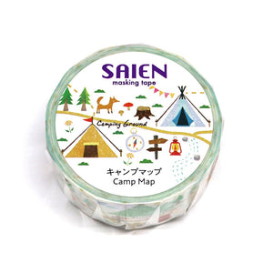 camping washi tape tents