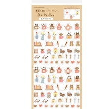 Cute Stickers Animal Coffee, Tea, Reading Sticker Sheet – Planner &amp; Journal - brown - Furukawashiko