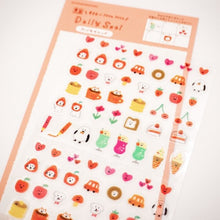 Cute Animal Food Drink Stickers – Planner &amp; Journal Sticker Sheet - Red - Furukawashiko