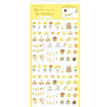 Cute Animal Party Stickers Celebration – Planner &amp; Journal Sticker Sheet - Yellow - Furukawashiko