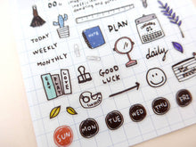 Cute Suatelier daily stationery sticker sheet close up