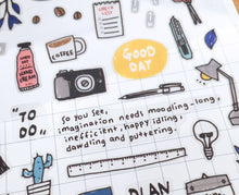Close up of Suatelier Daily Sticker Sheet #1061
