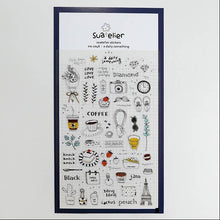 Cute Daily Sticker Sheet, Suatelier Planner &amp; Journal Stickers - Coffee, Cactus, Leaf, Camera etc  (#1046)