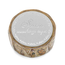 Fall Fox Washi Tape Leaves Acorn Beige Tan Silver Foil Accent Saien Kamiiso Sansyo