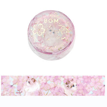 Floral Cat Washi Tape bgm Cute Cats in Field of Flowers Gold Foil Accent 20mm x 5m