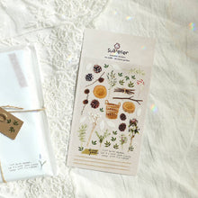Image of Do Some Garden Stickers with pinecone, leaves, branches for Planners &amp; Journals Sticker Sheet - Suatelier (#1088)