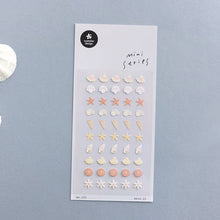 Mini seashell sticker sheet from Suatelier