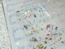 close up of flower stickers from Suatelier showing that it has transparent background so what's below shows through.
