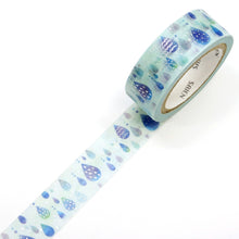 raindrop washi tape saien japanese blue