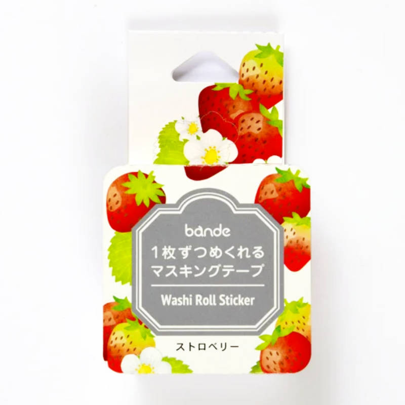 Strawberry Bande Washi Sticker Roll Tape Strawberries Japanese