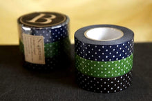 Polka Dots Dark Washi Tape Blue Green Black 15mm (B)
