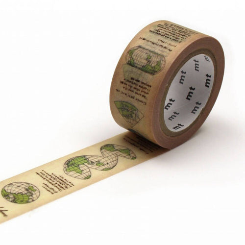 Map Projection MT Washi Tape 20mmx10m - Japanese