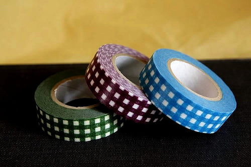 Thick Gingham Japanese Washi Tape 15mm (A)