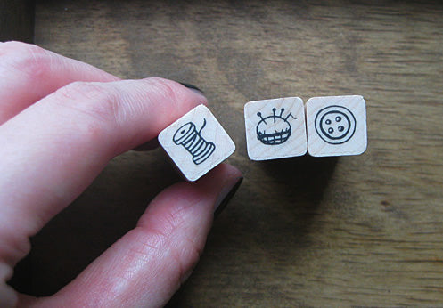 craft rubber stamps - buttons pushpin