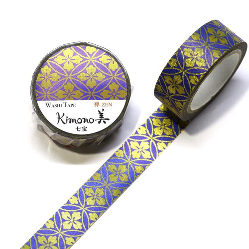 Cloisonne Pattern Washi Tape Kimono Zen Gold Foil GILDED Japanese