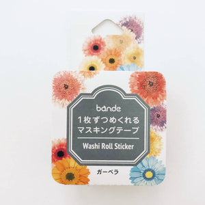 Gerbera Daisy Bande Washi Tape Sticker Rolls Japanese