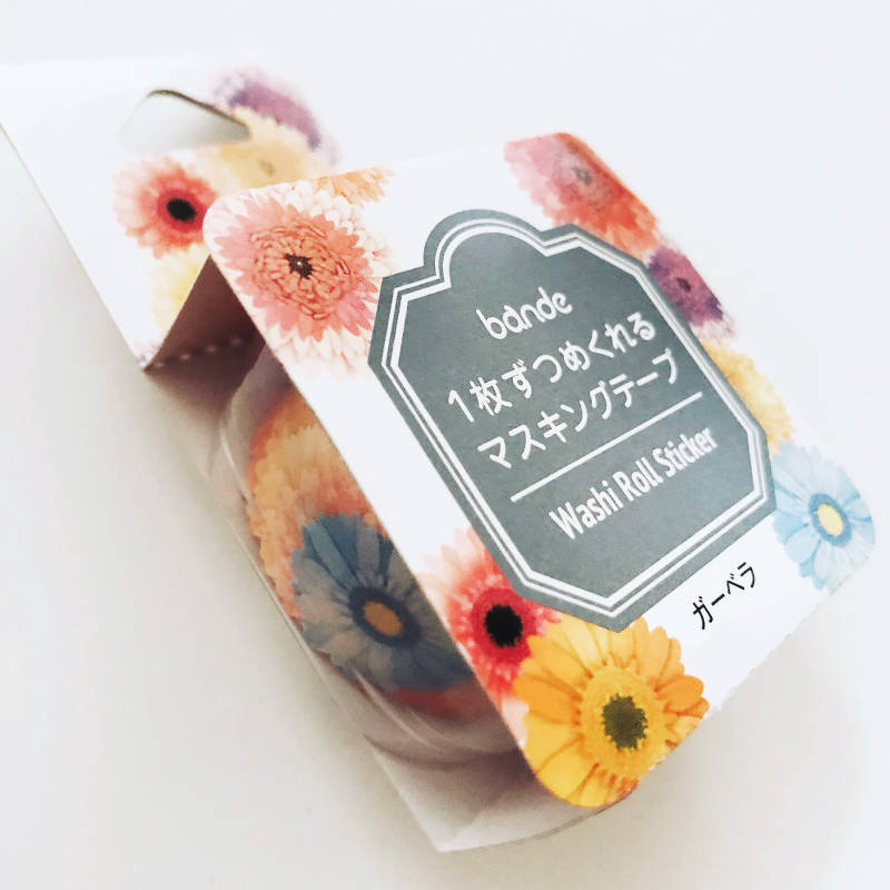 Gerbera Daisy Bande Washi Tape Sticker Rolls Japanese