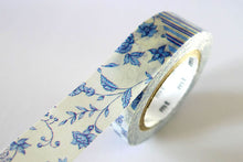 MT ex blue floral washi tape