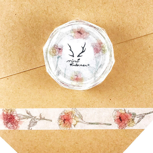 MiriKulo:rer Blush Flower Washi Tape Round Top - Japanese