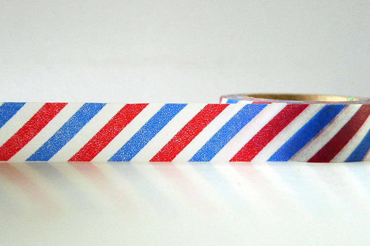 airmail washi tape red blue stripe