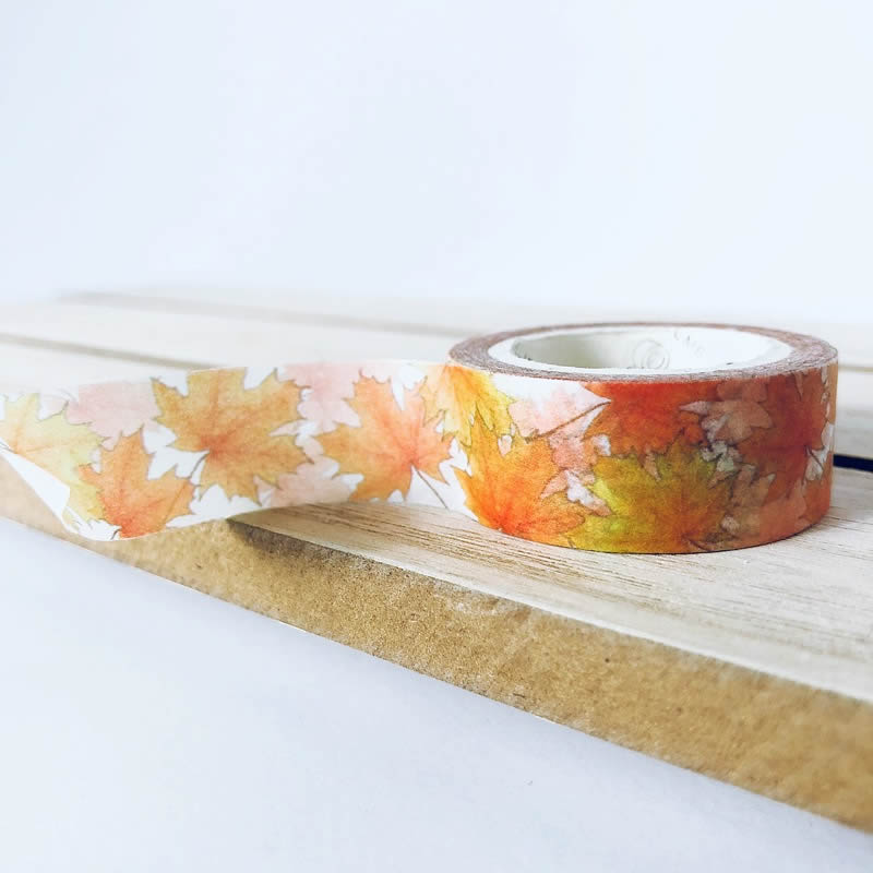 Whaline 12 Rolls Fall Washi Tape Autumn Pumpkin Plaid Truck Washi Tape Cyan Orange
