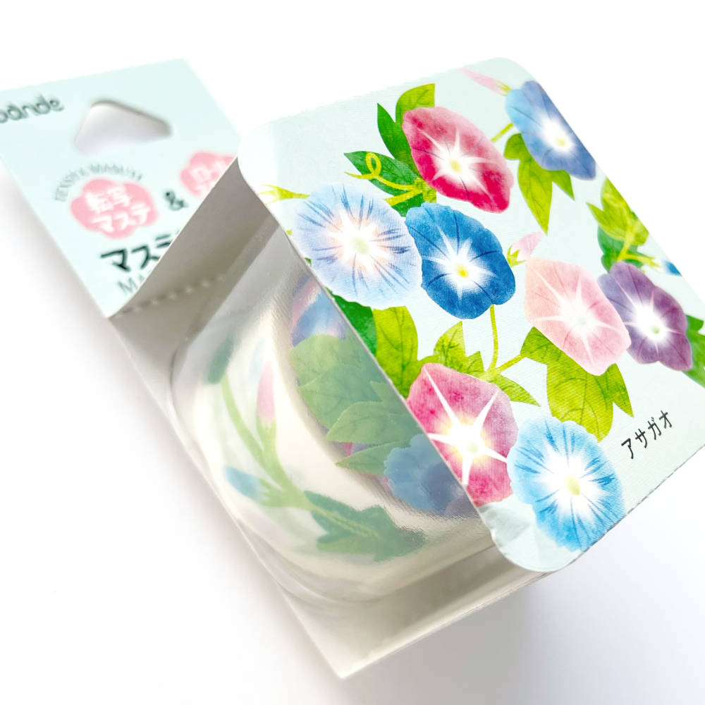 Bande Masking Art Kit Morning Glory Washi Tape Sticker Roll & transfer roll - Japanese