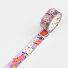 Daisy Washi Tape BGM Garden Daisies Gilded Gold Foil Stamp Accent 15mm x 5m
