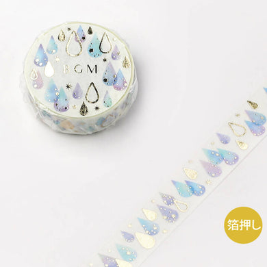 BGM Raindrops Washi Tape Rain Drops Masking Tape Rainy Day Droplets