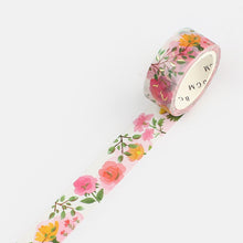 BGM Rose Washi Tape Garden Roses Gilded Gold Foil Stamp Accent 15mm x 5m