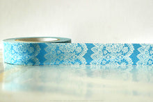 blue vertical lace washi tape
